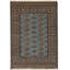 Wool Oriental Area Rug in Beige/Matte Blue/Red