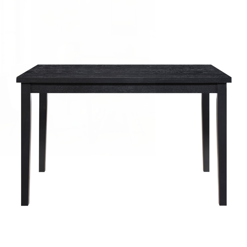 Table de salle à manger à finition noire et salle à manger de style décontracté