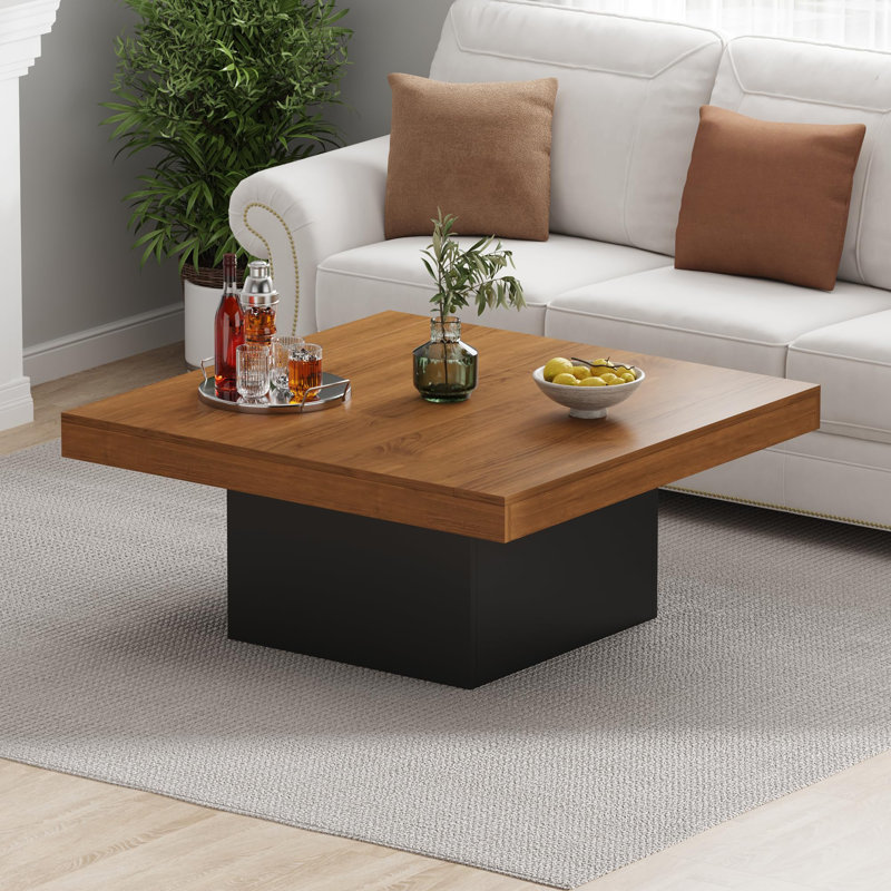 Table basse avec lumières à DEL, tables carrées de 35 pouces, tables basses modernes avec lumières DEL enfichables de 16 couleurs