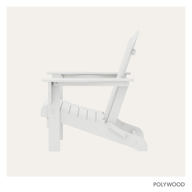 Chaise Adirondack pliante en blanc, Blanc