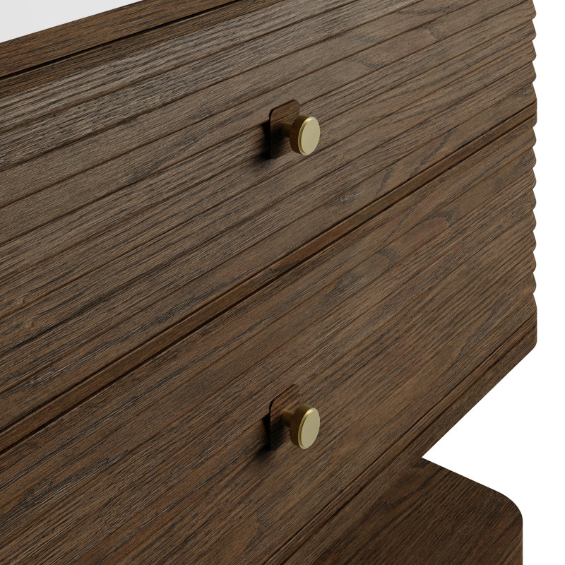 Allamari 72" W Double Vanity, 8" Widespread, Siberian Silestone, Sable Oak