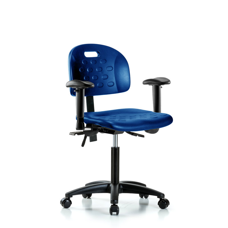 Chaise de travail ergonomique en polyuréthane, Roulettes, Réglable