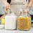 2 Pack 1.1 Gallon Syntic Halloween Glass Storage Jars with Hinged Lids, Large pickle jar for Pantry 142 oz Clear