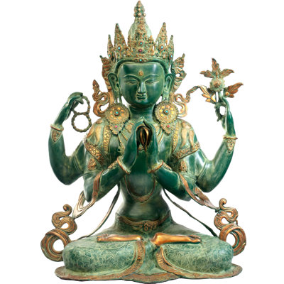 Grande divinité bouddhiste tibétaine Shadakshari Lokeshvara (Chenrezig)