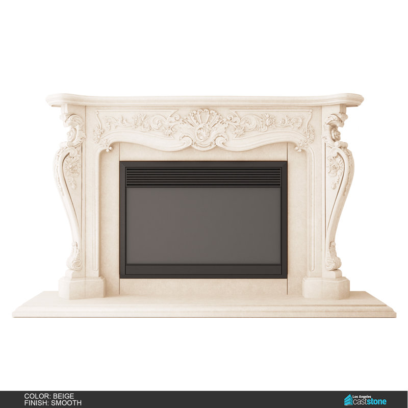 Concrete Fireplace Surround, Smooth Beige