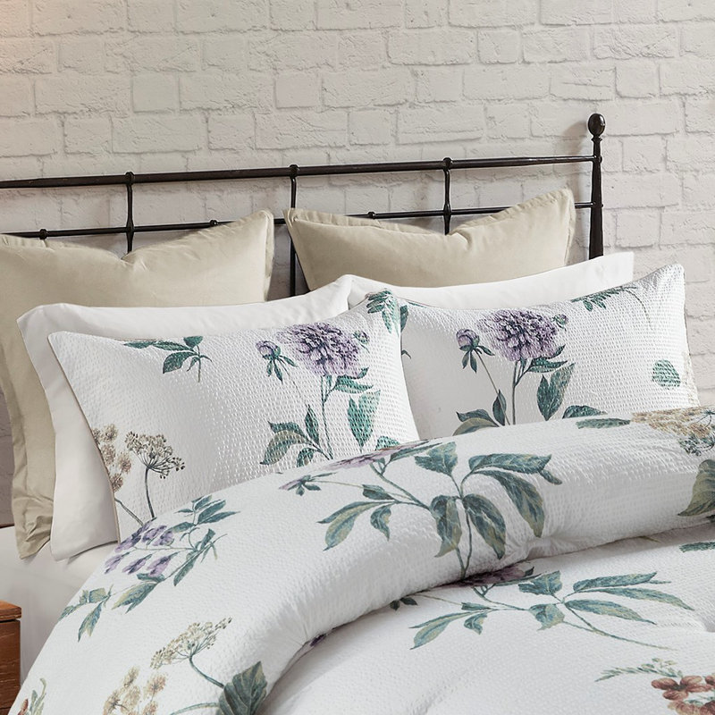Blush Floral 7-Piece Microfiber King Bedspread Set