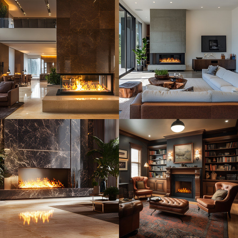 3D Electric Water Vapor Fireplaces Inserts & Freestanding Electric Humidifiers with Remote & Tap Water Inlet Smart Humidifier Steam Fireplace Decoration