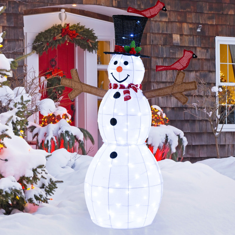 Le bonhomme de neige de Noël Aisle® 4,8 pi avec 120 lumières DEL pliables