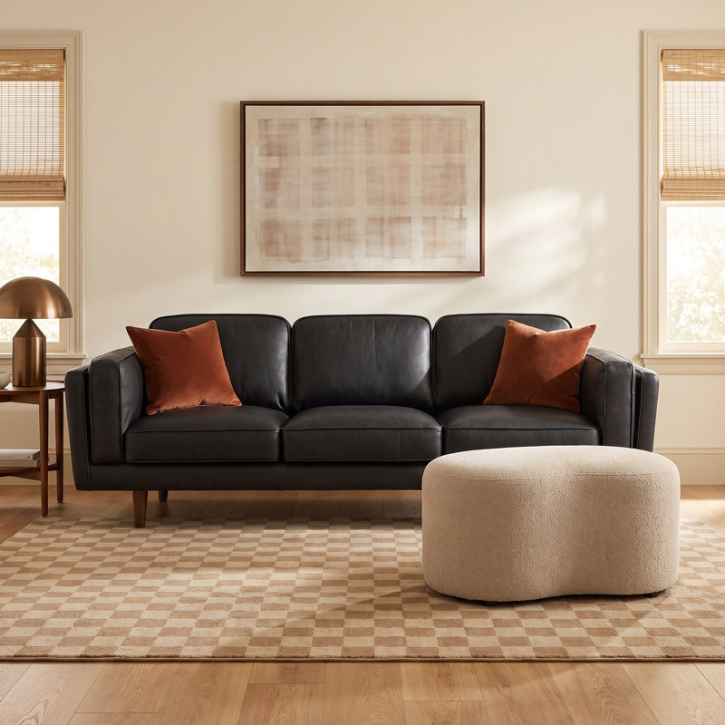 Noria 90 Inch Sofa, Black