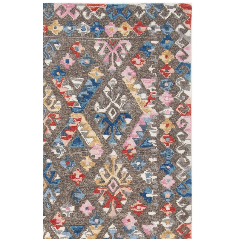 Raife Hand Tufted Wool And Cotton Southwestern Rug, Rectangle 5' x 8'