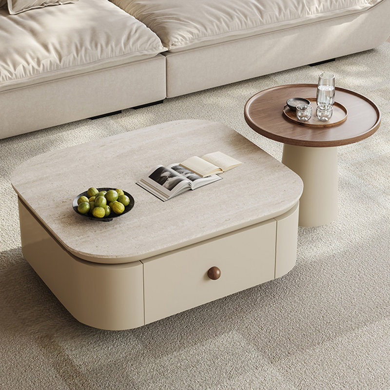 Cream style end table combination