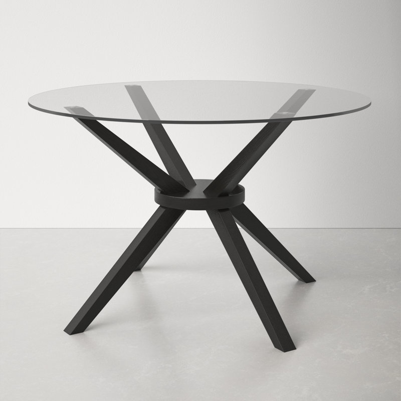Bixie 48'' Round Dining Table, Dark Walnut