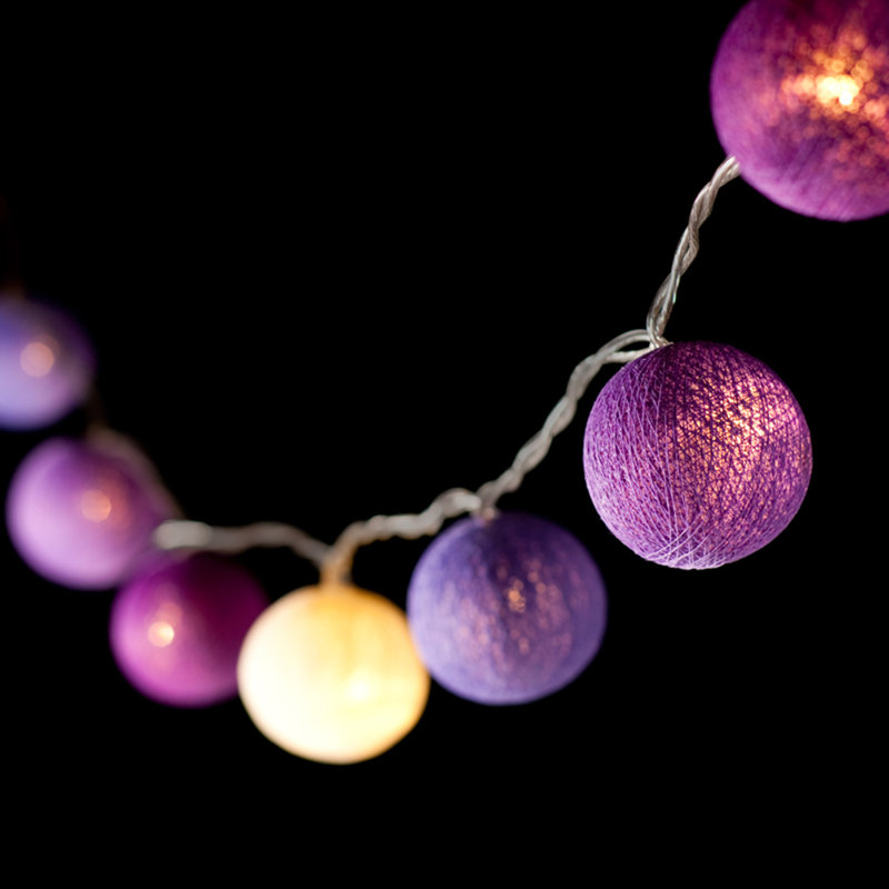 Misti LED Cotton Ball String Light, 30 Lamps - 8 Metre Long