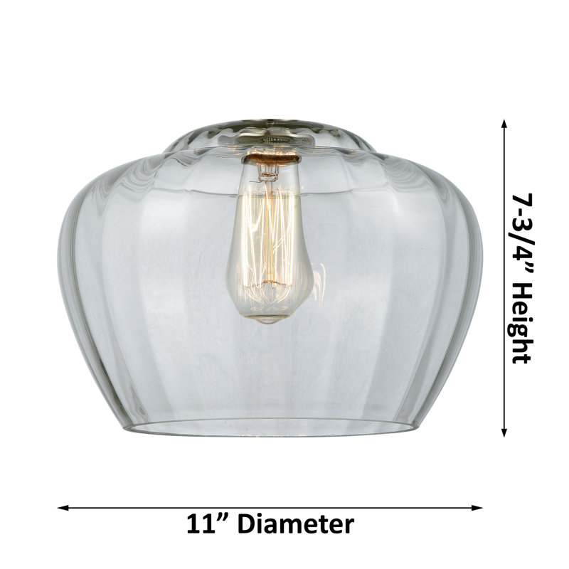 Plafonnier semi-encastré Noille Glass, Noir mat, Transparent