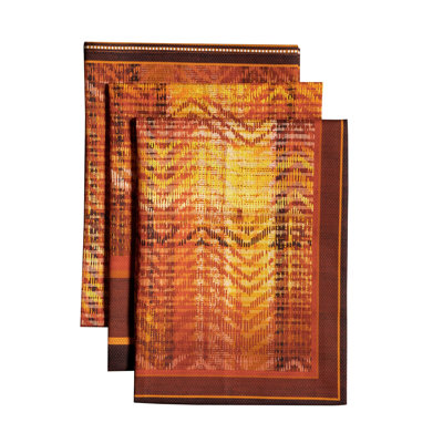 Ensemble de 3 torchons de cuisine Maison d'Hermine à motif tartan Thanksgiving, 100 % coton - 51 x 70 cm