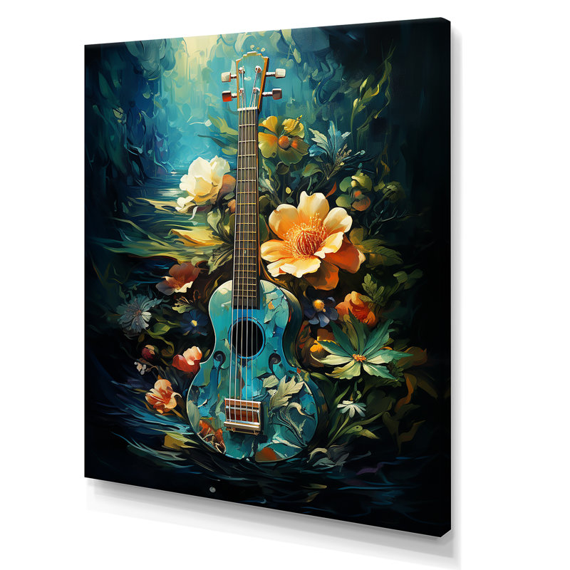 «Tropical Guitare Music Euphonic I», reproduction d'art sur toile, Toile tendue, H 44 po x l 34 po