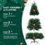 Arbre de Noël 7,5 pi avec fil mémoire, 1200 pointes - PVC vert facile à installer-1655551316-1655551317
