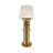Modern Glam Console Table with Marble Top and Dual Column Metal Iron Wood Base Structure