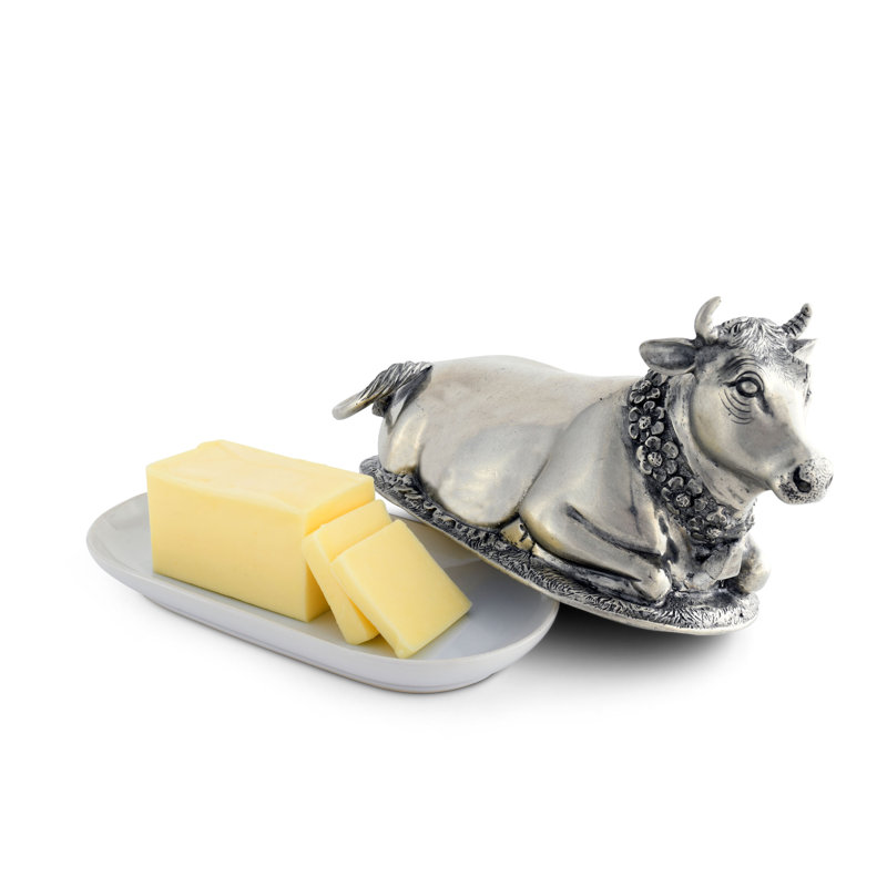 Garden Friends Pewter Butter Dish