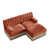 Rouge + velours brun