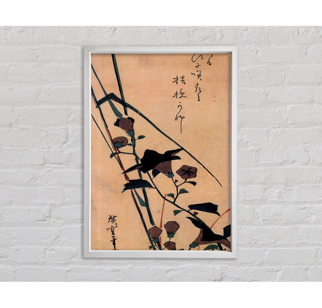 Hiroshige Chinesische Glockenblume und Schilf - Einzelner Bilderrahmen Kunstdrucke auf Leinwand