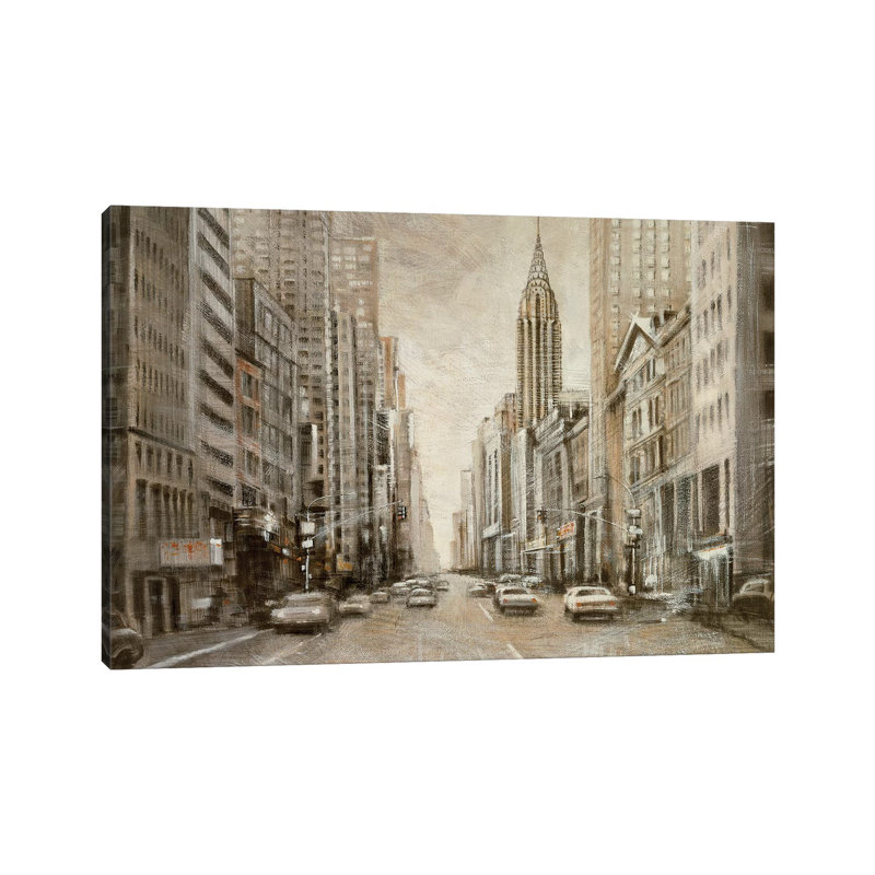To The Chrysler Building by Matthew Daniels - Wrapped Canvas Gallery-Wrapped Canvas Giclée, 20.32 cm H x 30.48 cm W
