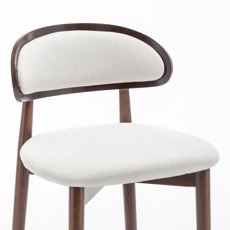 Tabouret de comptoir en bois massif, Beige