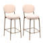 Tabourets de bar rembourrés avec tabouret de comptoir en velours avec dossier et repose-pieds, ensemble de 2 chaises de salle à manger rondes pour la cuisine-1326601709