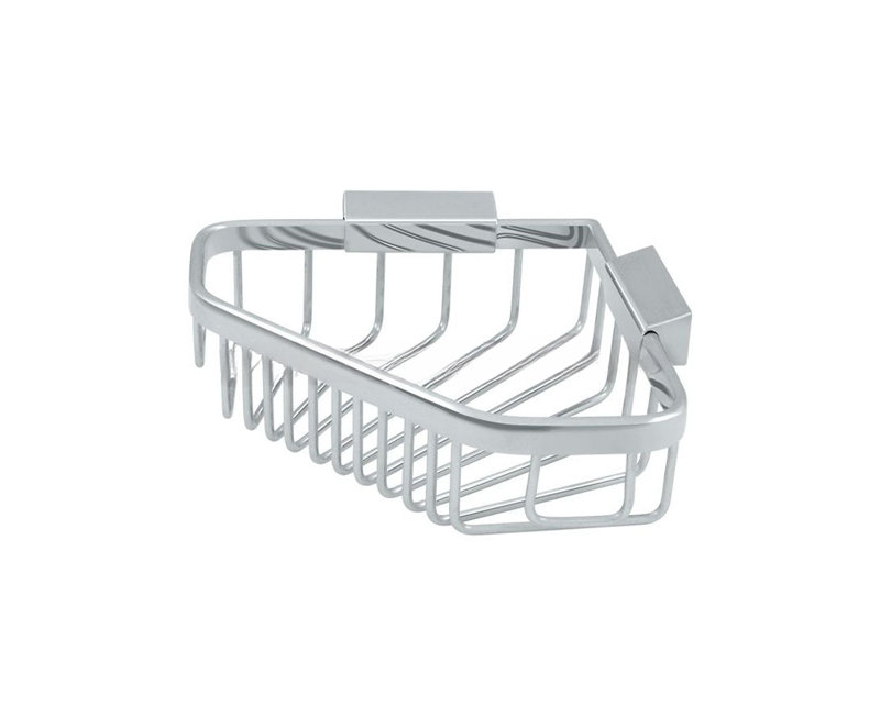 26BA321B9E2E4F24896C13B25D9992FB Wire Basket 8-1/4" x 6-7/8" Pentagon in Polished Chrome, Polished Chrome