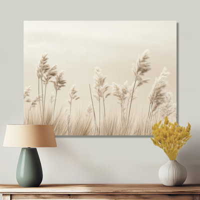 «Minimal Grass Horizon Meadows II», art mural beige