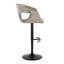 Tabouret de bar réglable Curva avec repose-pieds arrondi en T - ensemble de 2-106896033