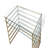 Shona Clear Glass Top & Antique Gold Finish Writing Desk