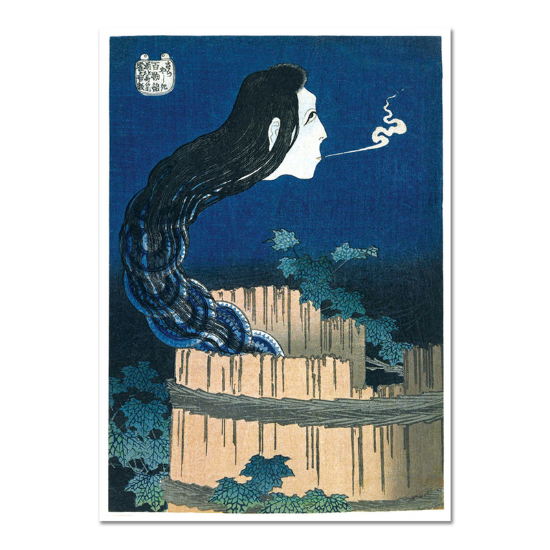 Japanese Ghost by Hokusai - No Frame Painting on Plastic / Acrylic, 95cm H x 65cm W
