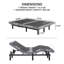 Sterner Zero Gravity Pain Relieving Massaging Adjustable Bed with Wireless Remote, Bluetooth and App-224794340