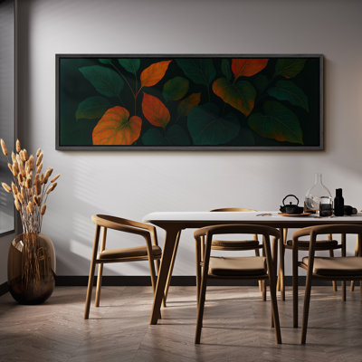 Grande impression sur toile encadrée - feuilles tropicales, reproduction de plantes pour la nature