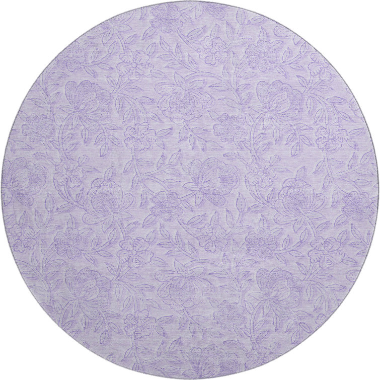 Premium Machine Washable Prisco Lilac Rug