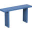 Navy Blue Console Table With Oak Veneer Top - Decorative Option Stylish Choice