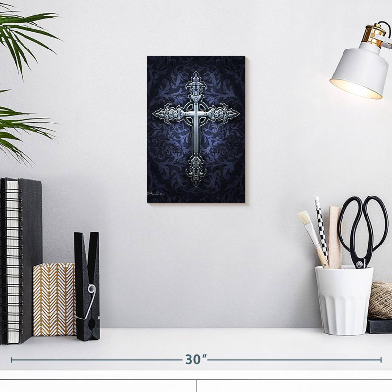 Kelan croix gothique, H 12 po x l 8 po