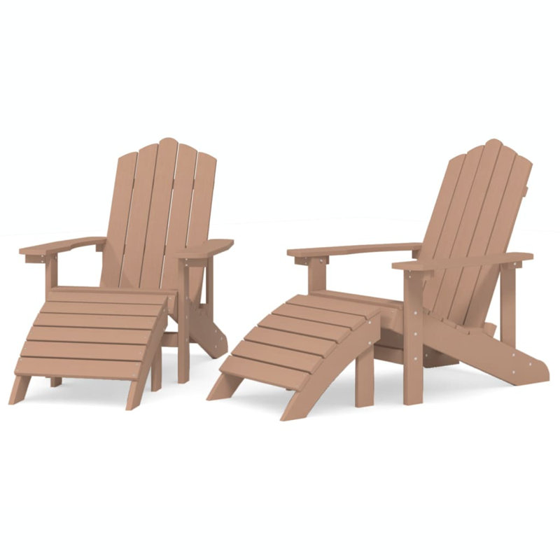 Coverty Outdoor Adirondack Set, Brown