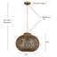 Luminaire suspendu en ruppie maritime 1 lumière Permitay