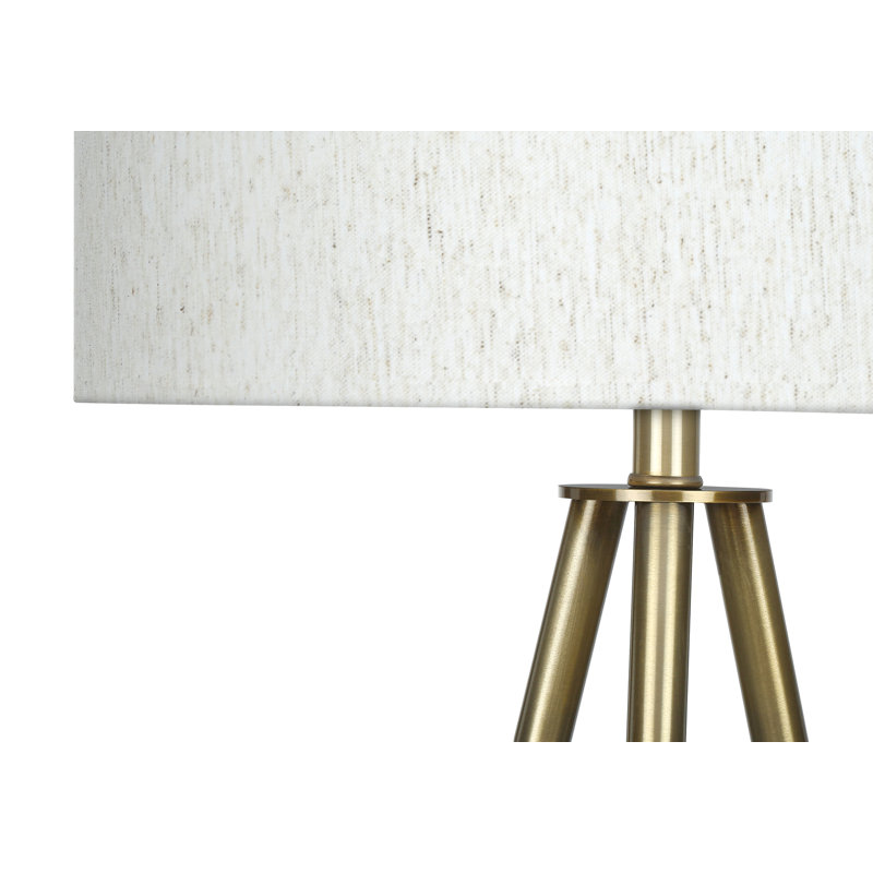 Jonaliz 62'' LED Tripod  Floor Lamp, Ivory