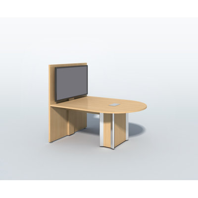 Curved end Conference Table with Power Modules