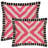 Kit Kemp x Annie Selke Arrows Linen Orange/Natural Embroidered Decorative Pillow-101901639-67633858
