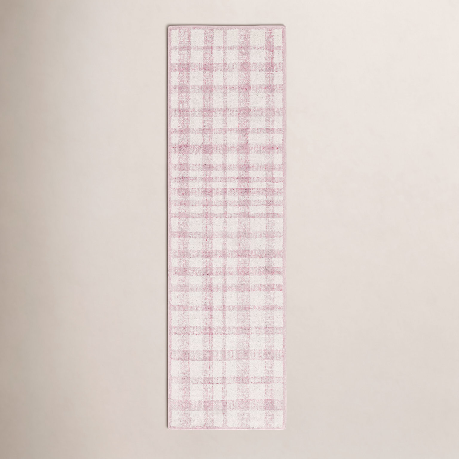 Hand-Tufted Plaid Performance Rug, Runner 2'3" x 8"