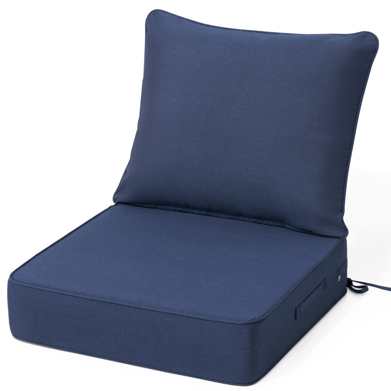 24'' W X 24'' D X 5.5'' H Outdoor Deep Seating Cushions, 1, Navy