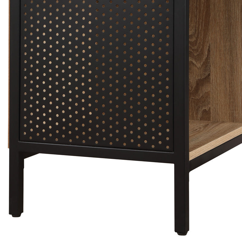 Ace 8 Cube Bookcase/Storage Unit, 34" H x 29.25" W x 13.5" D, Black/River Oak