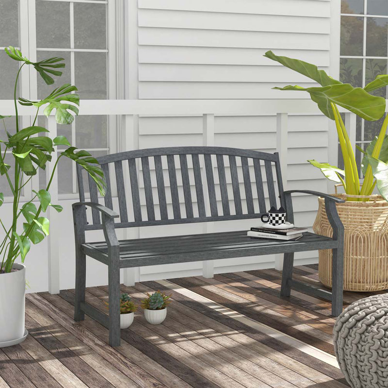 Banc de jardin en métal Altha, Gris
