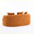 Full Size Chenille Upholstered Loveseat Sofa with Throw Pillows Orange