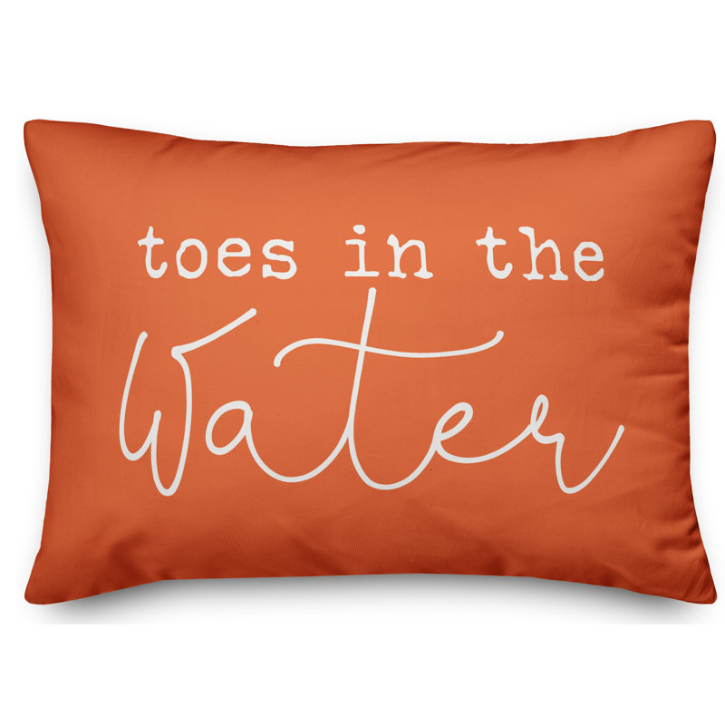 Outdoor Reversible Throw Pillow, Orange