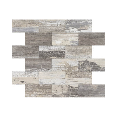 11.6 In. X 11.4 In. Subway Backsplash, Pvc Peel And Stick Mosaic Tile (9 Sq.ft./case)